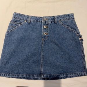 Guess Vintage Button Mini Demin Jean Skirt Size 10 Womens Y2K 90s